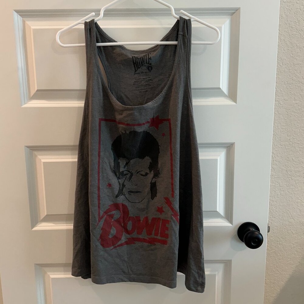 Torrid David Bowie gray, red, and black tank top size 1 Goodie Two sleeves